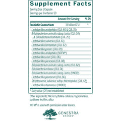 Genestra HMF Multi Strain capsules ready for daily probiotic support.