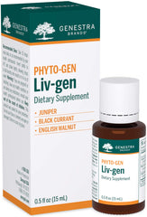 Genestra Liv-gen bottle pour with juniper blend for emunctories support.