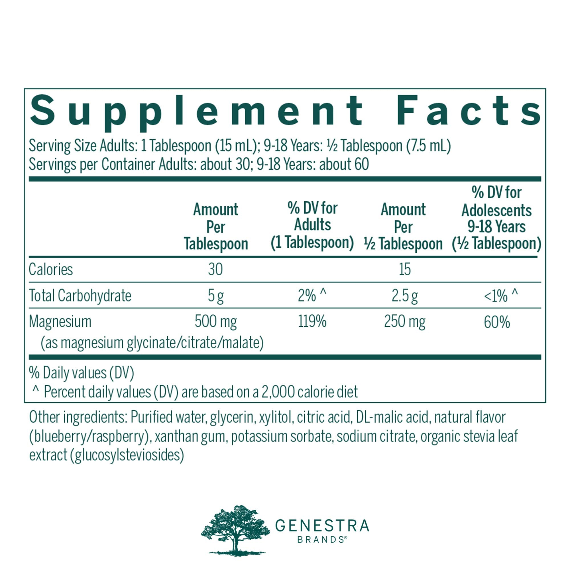 Pouring Genestra Magnesium Complex Liquid for daily muscle function support.