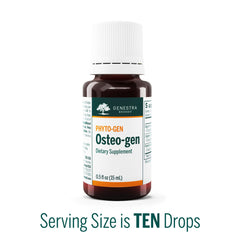 Genestra Osteo-gen blackberry bottle suggests naturally rich antioxidants and flavor.