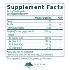 Genestra Pumpkin Capsules softgels ready for everyday use.