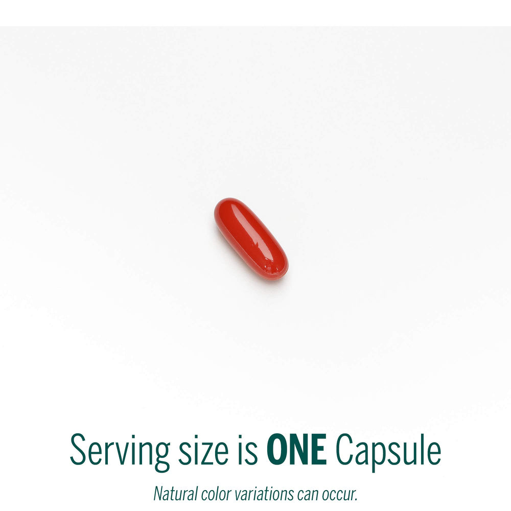Label panel of Genestra Ubiquinol 100 mg showing dosage and antioxidant information.