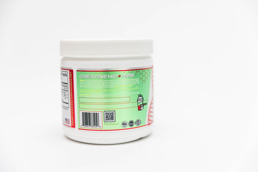 Flavor display for Genetic Edge Creatine HCl + HMB with six options