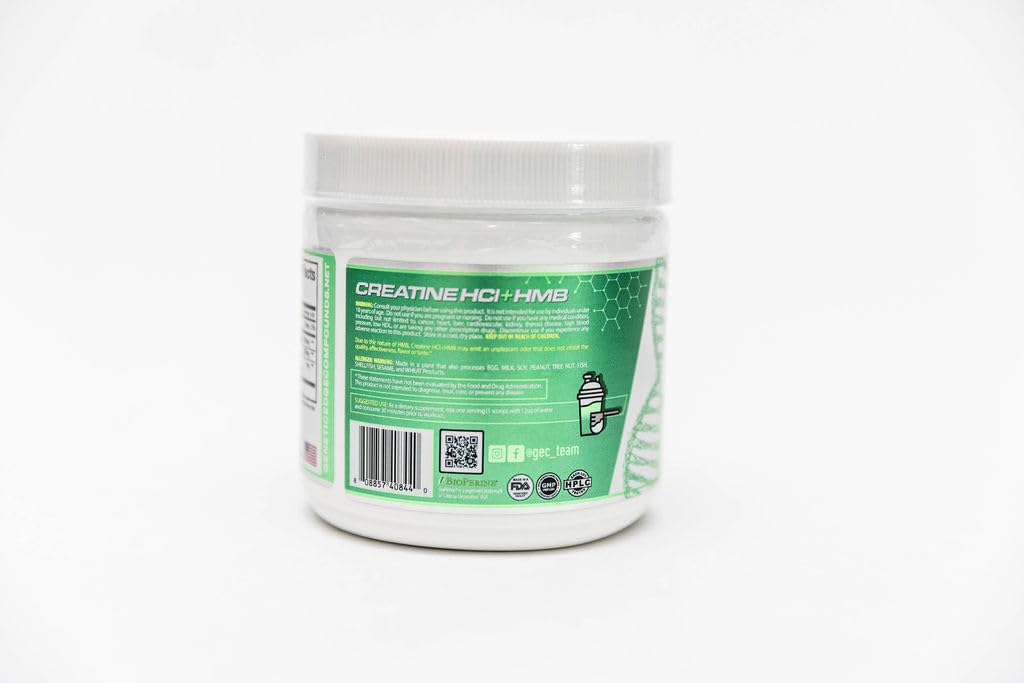 Genetic Edge Compounds Creatine HCl + HMB green apple label highlights flavor