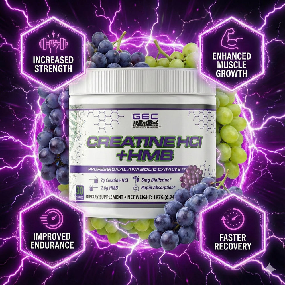 Genetic Edge Creatine HCl + HMB scoop ready for pre-workout mix