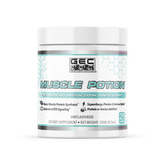Genetic Edge Muscle Potion bottle ready for post-workout fueling.