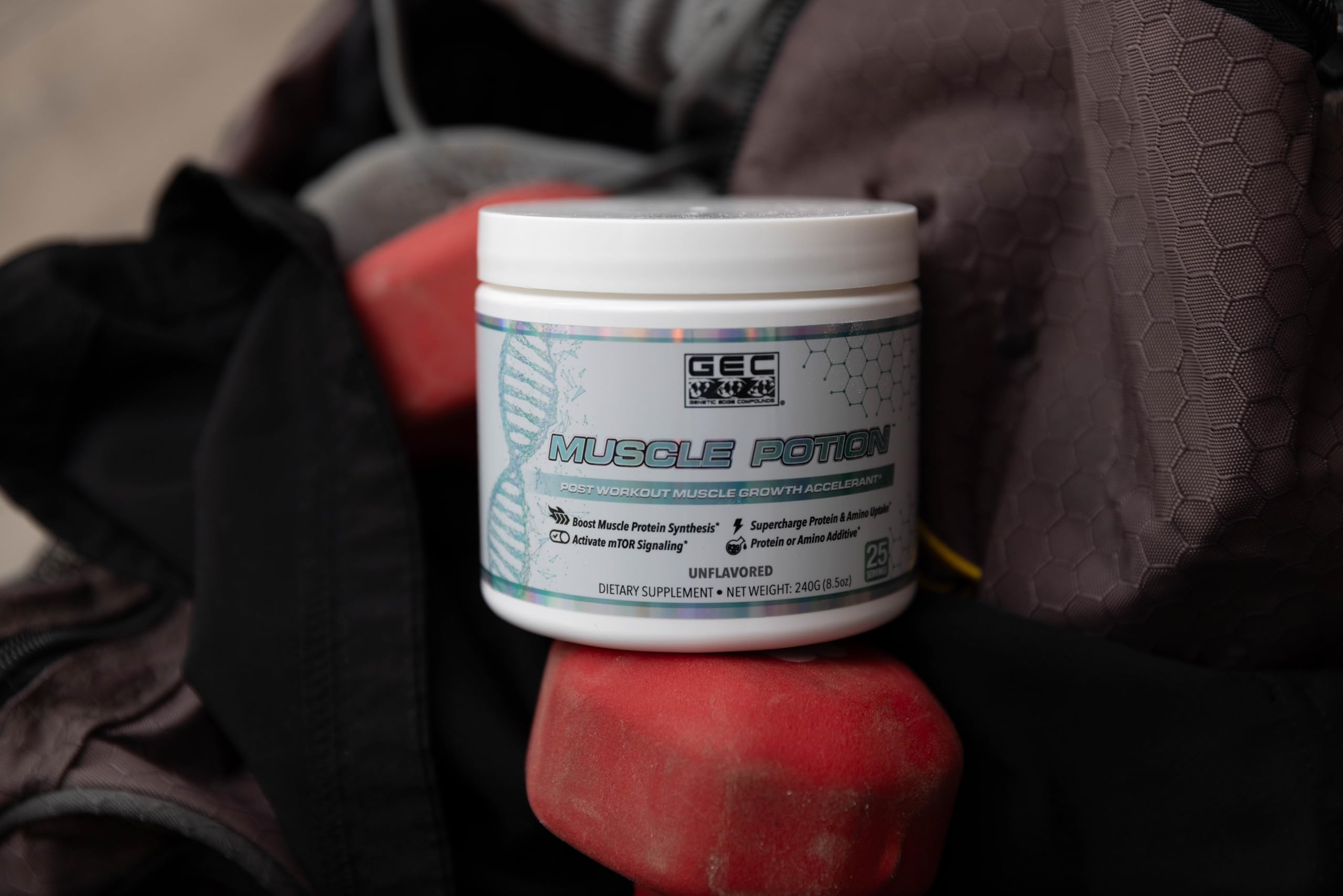 Serving Genetic Edge Muscle Potion after training for recovery.
