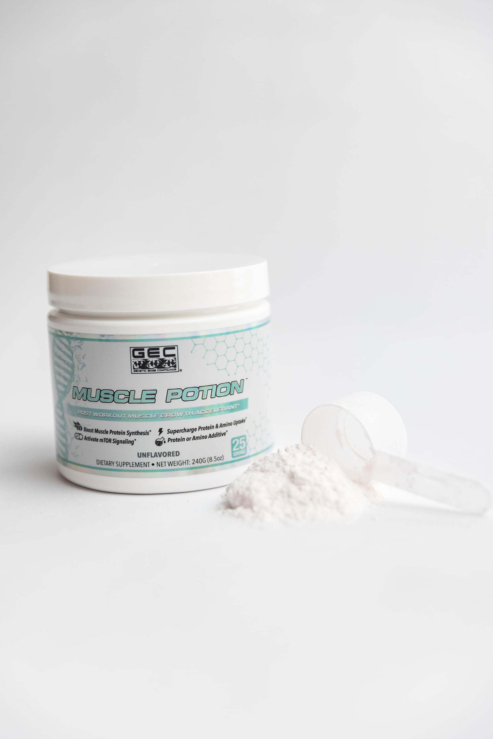 Genetic Edge Muscle Potion blended into a post-workout shake.