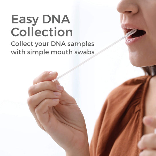 Genetrace mouth swabs for easy collection—no needles, comfortable and painless