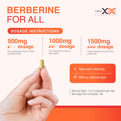Product label with COA note communicates transparency for Genex Berberine HCl 500mg.