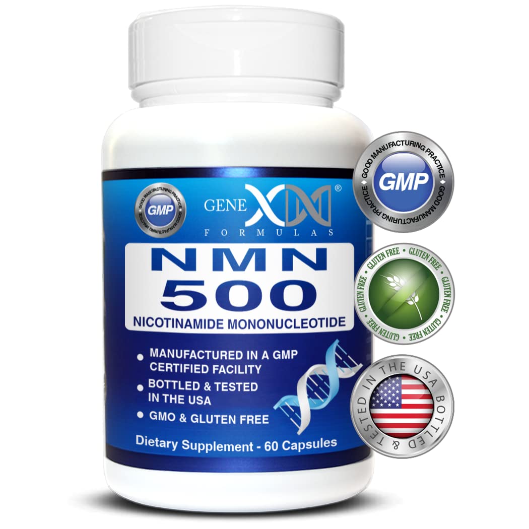 Genex Formulas NMN 500mg bottle with premium packaging to preserve potency.