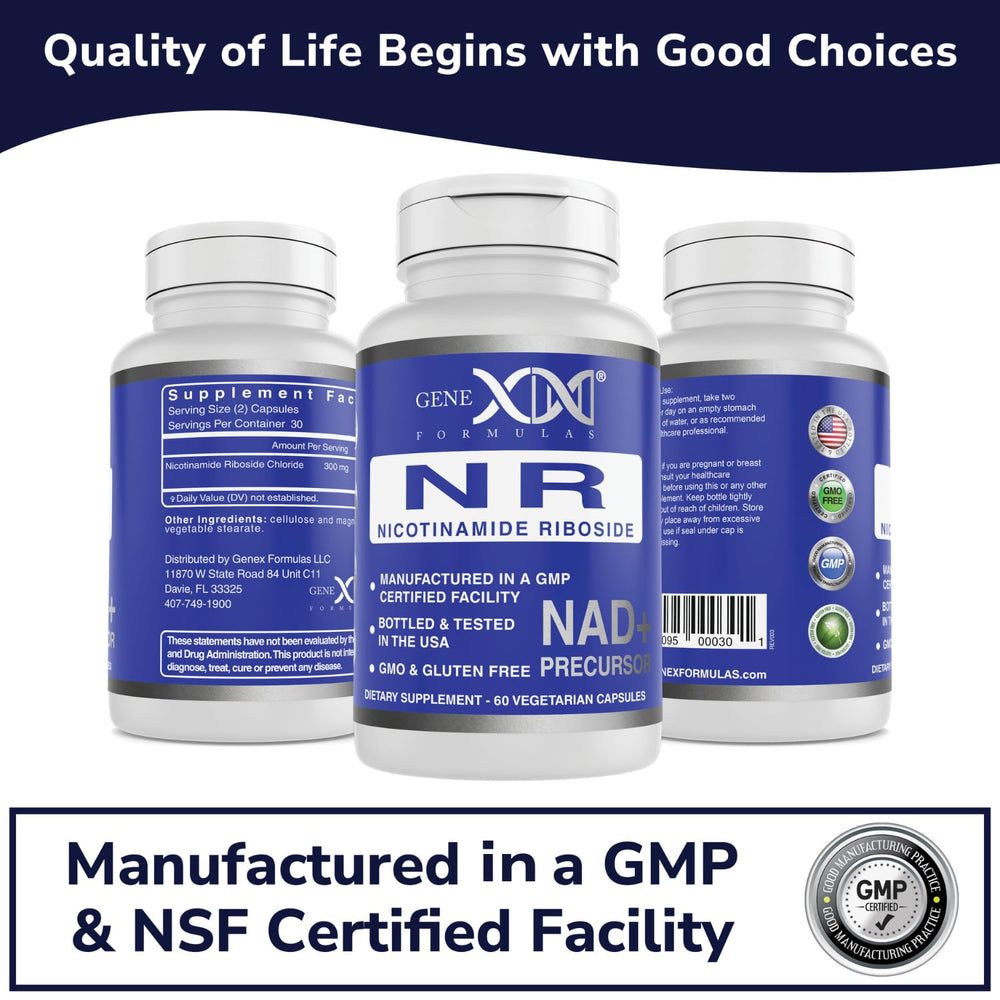 Genex Formulas NR vegetarian friendly icon on packaging