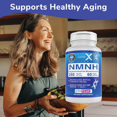 Genex Formulas NMNH capsules lined up for routine use