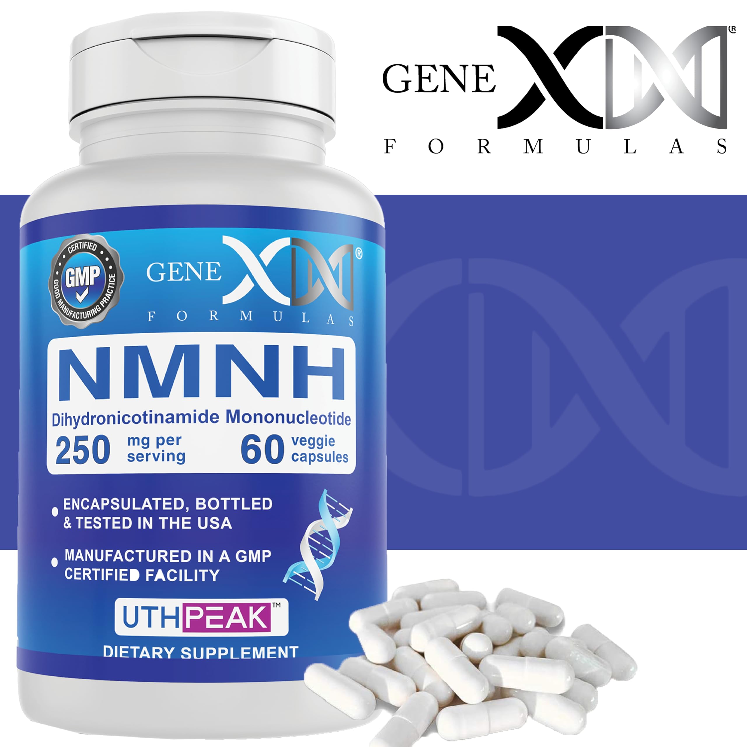 Genex Formulas NMNH USA-manufactured facility badge conveys trust