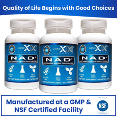 Genex NAD+ daily dose view suggests month-long supply.