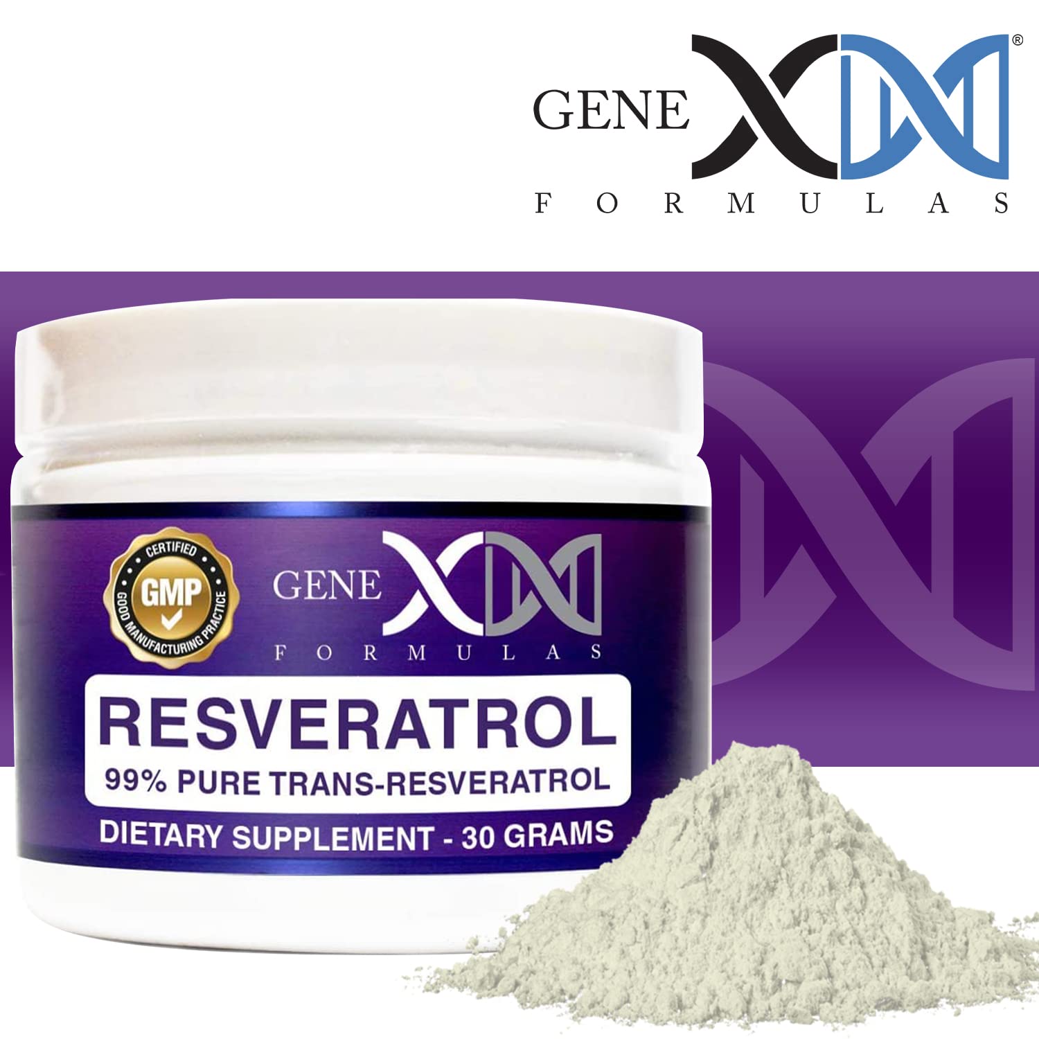 Genex Trans-Resveratrol storage guidance—cool, dry place recommended.