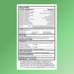 Genexa Allergy Care ingredients icons signaling clean formulation
