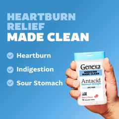 Genexa clean ingredients label highlights dye-free formula