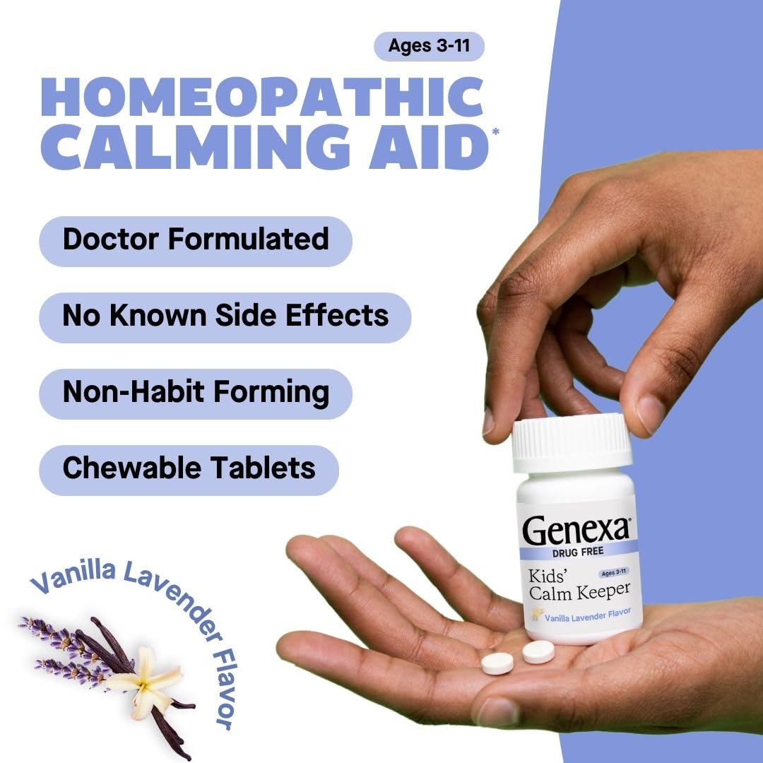 Three-pack packaging of Genexa Kid's Calm Keeper for easy family use.