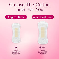 Genial Day extra-absorbent liner display for reliable protection during light leaks.