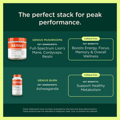 The Genius Brand Genius Test lean muscle pack implies transformation potential.