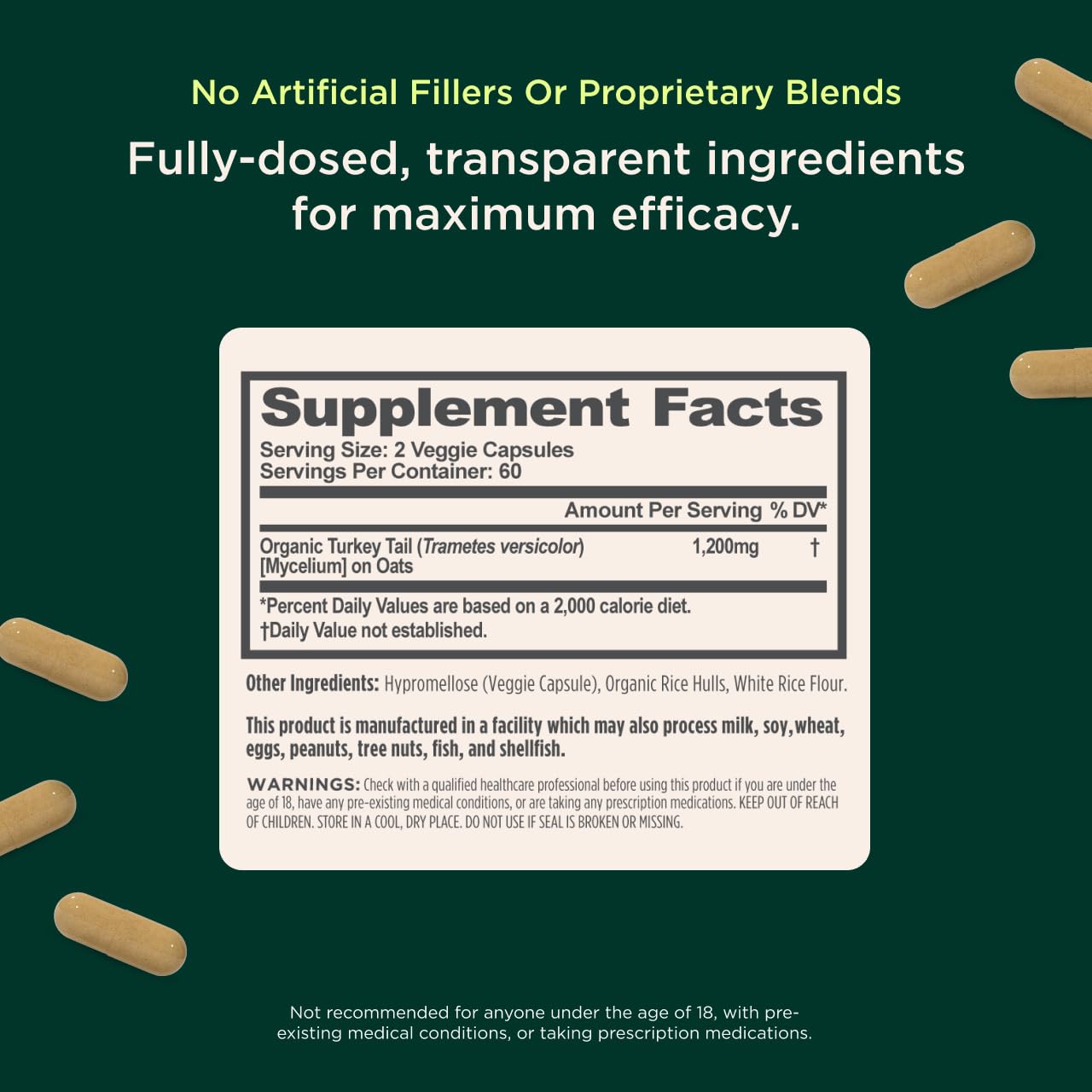 Soft-focus capsule image suggests convenient daily routine and ongoing wellness support.