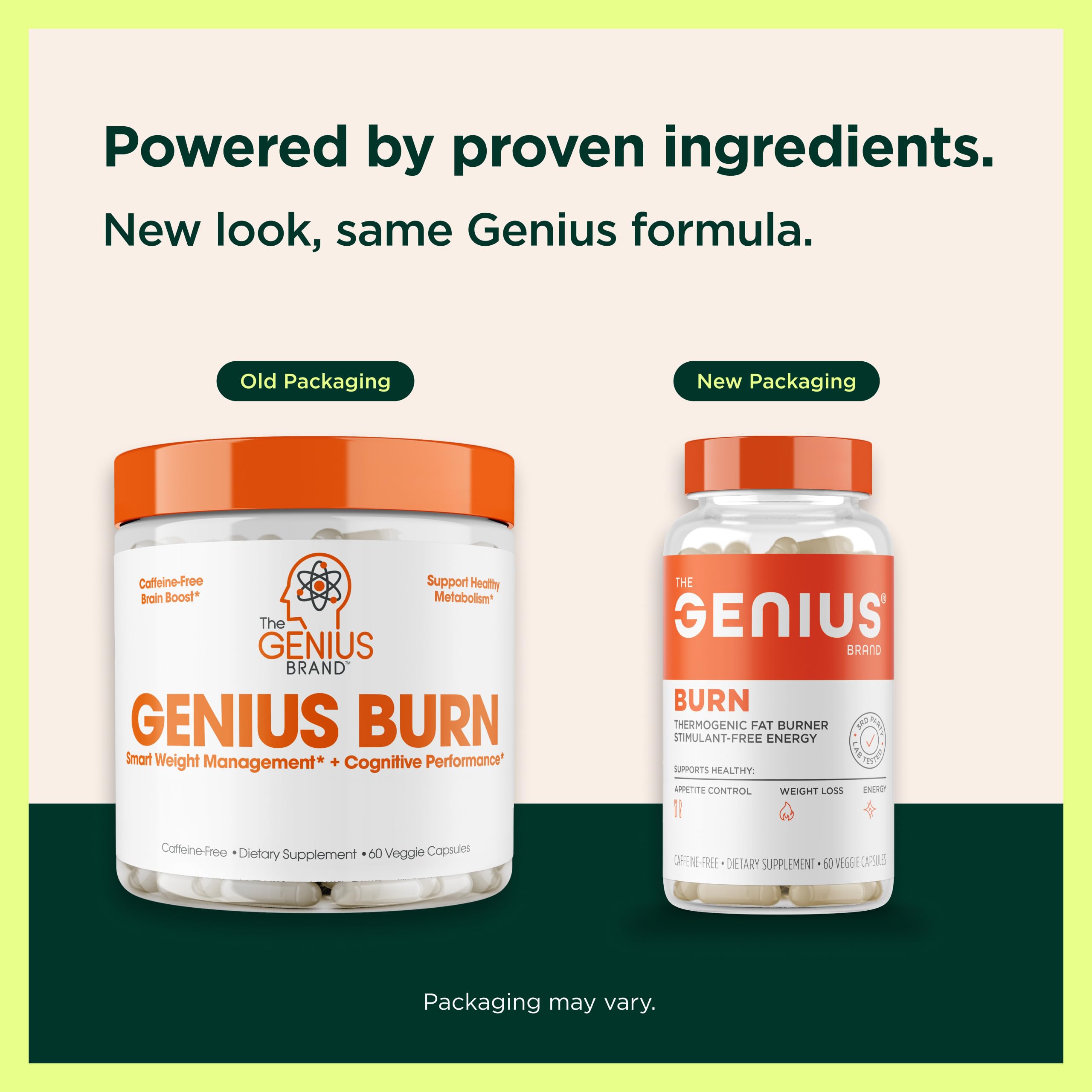 Genius Burn diet veggie pills capsules for convenient daily intake and cravings control