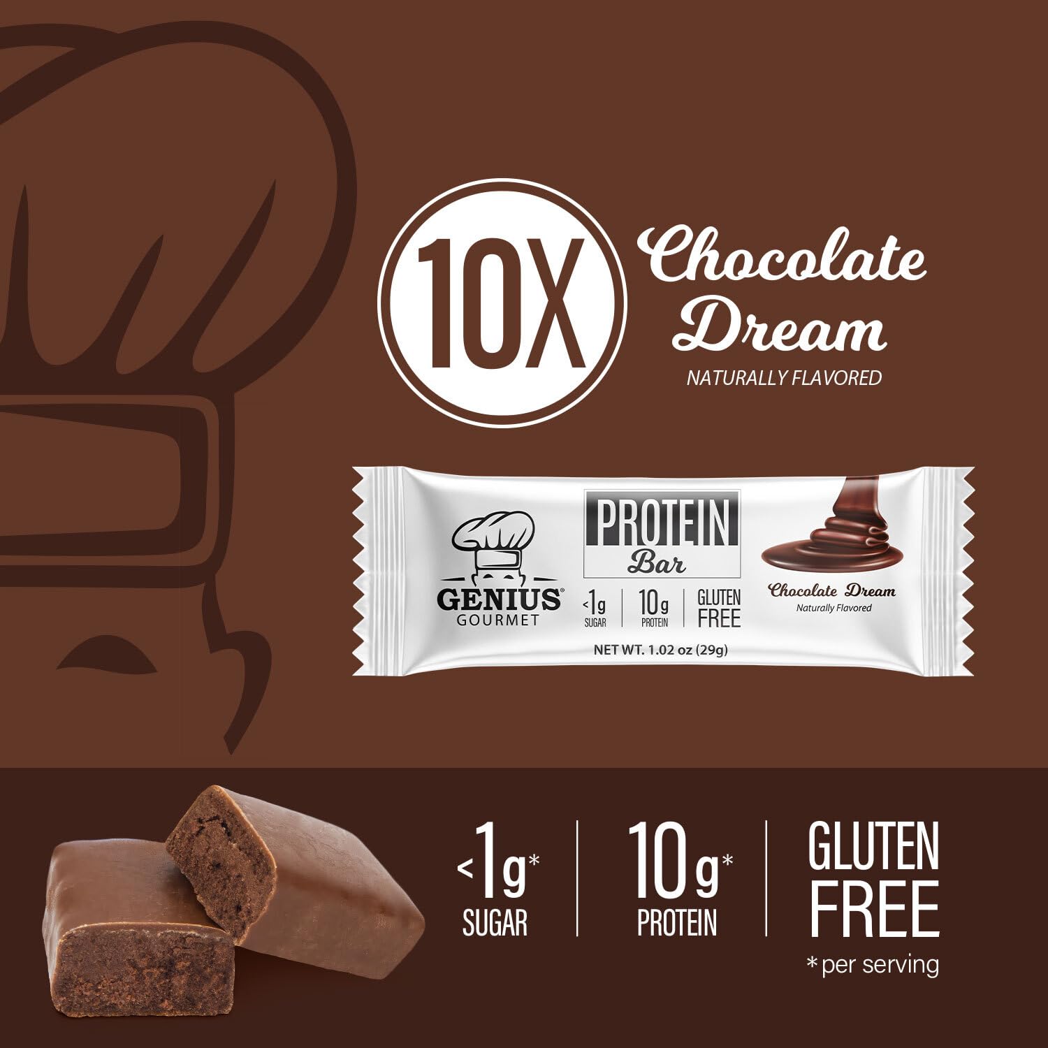 Genius Gourmet Chocolate Dream bar with coffee for breakfast.