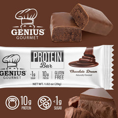 Genius Gourmet Chocolate Dream box for pantry or gym bag.