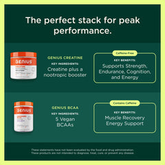 Genius Pre powder on kitchen counter evokes daily wellness routine.
