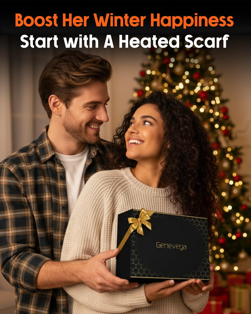 Genovega heated scarf gift-ready box suitable for celebrations
