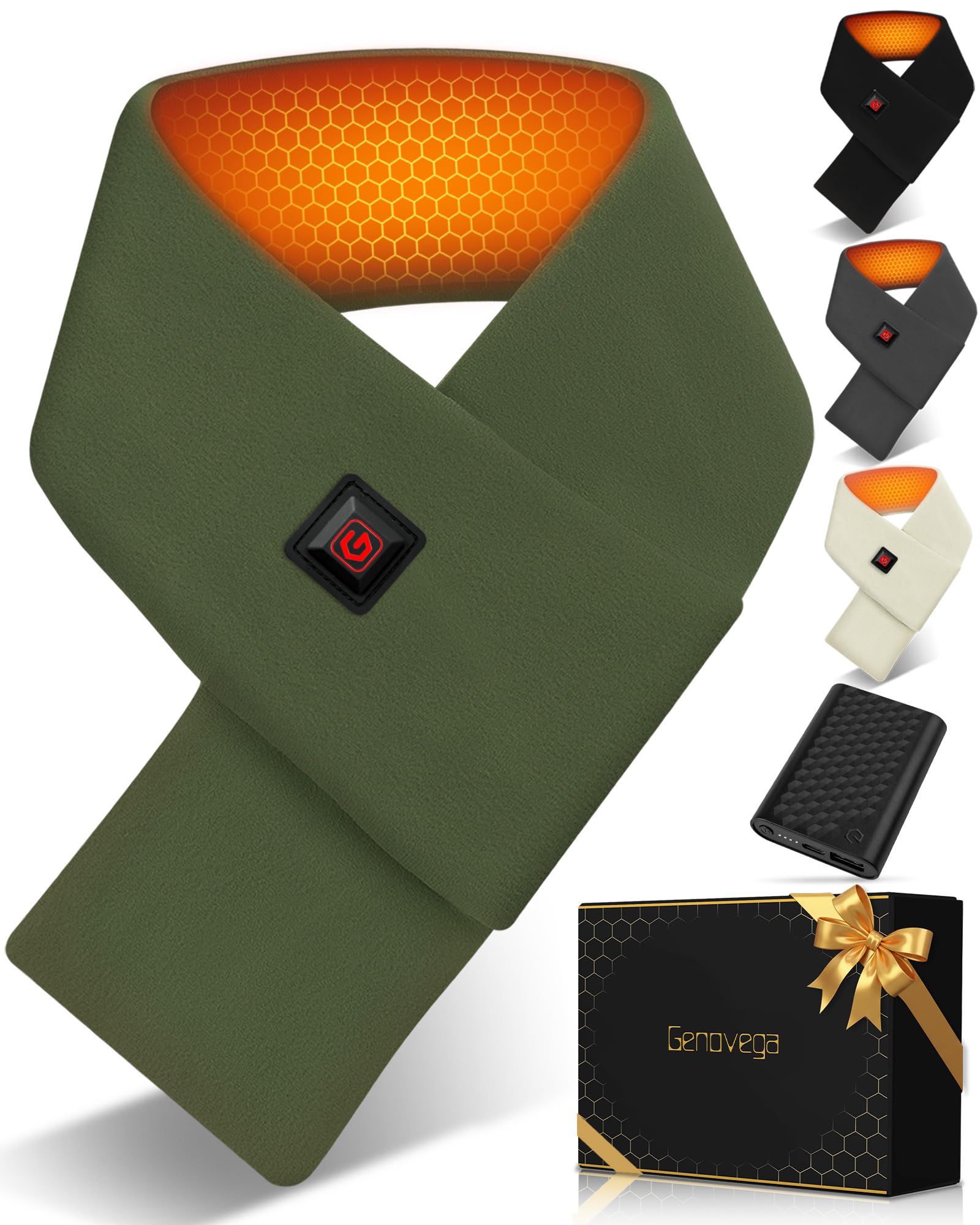 Genovega heated scarf with smart design for indoor to outdoor warmth