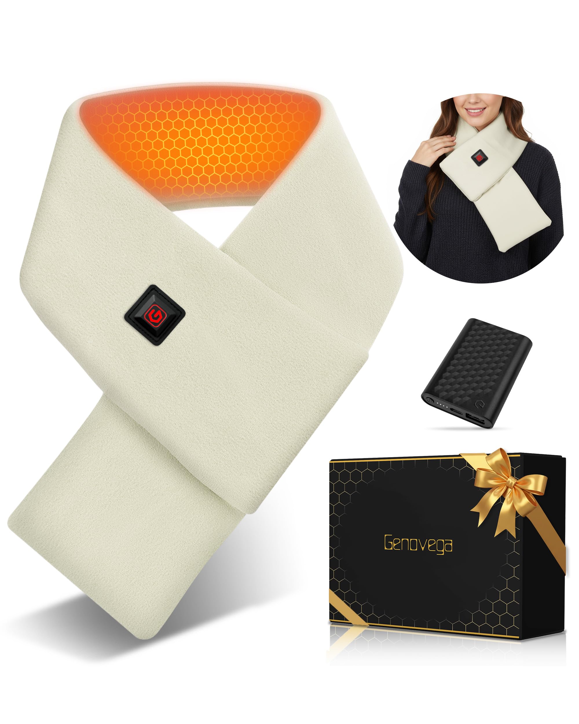 Genovega heated scarf unboxing shows complete warmth gift set