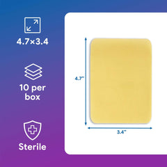 Gentell Select honey hydrogel dressing pack back showing sterile packaging.