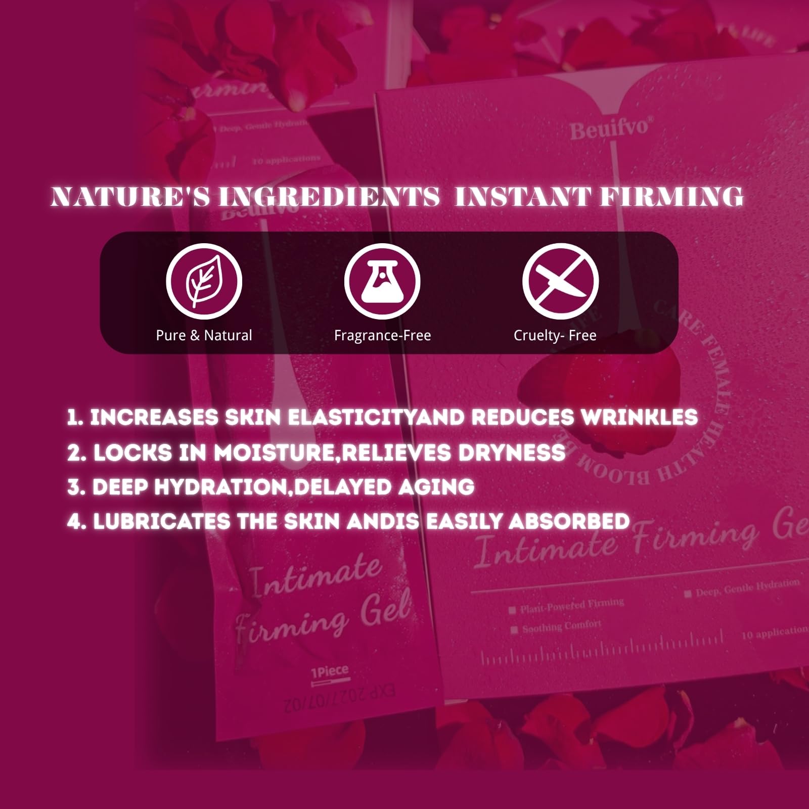 Gentle water-based moisture for sensitive skin areas
