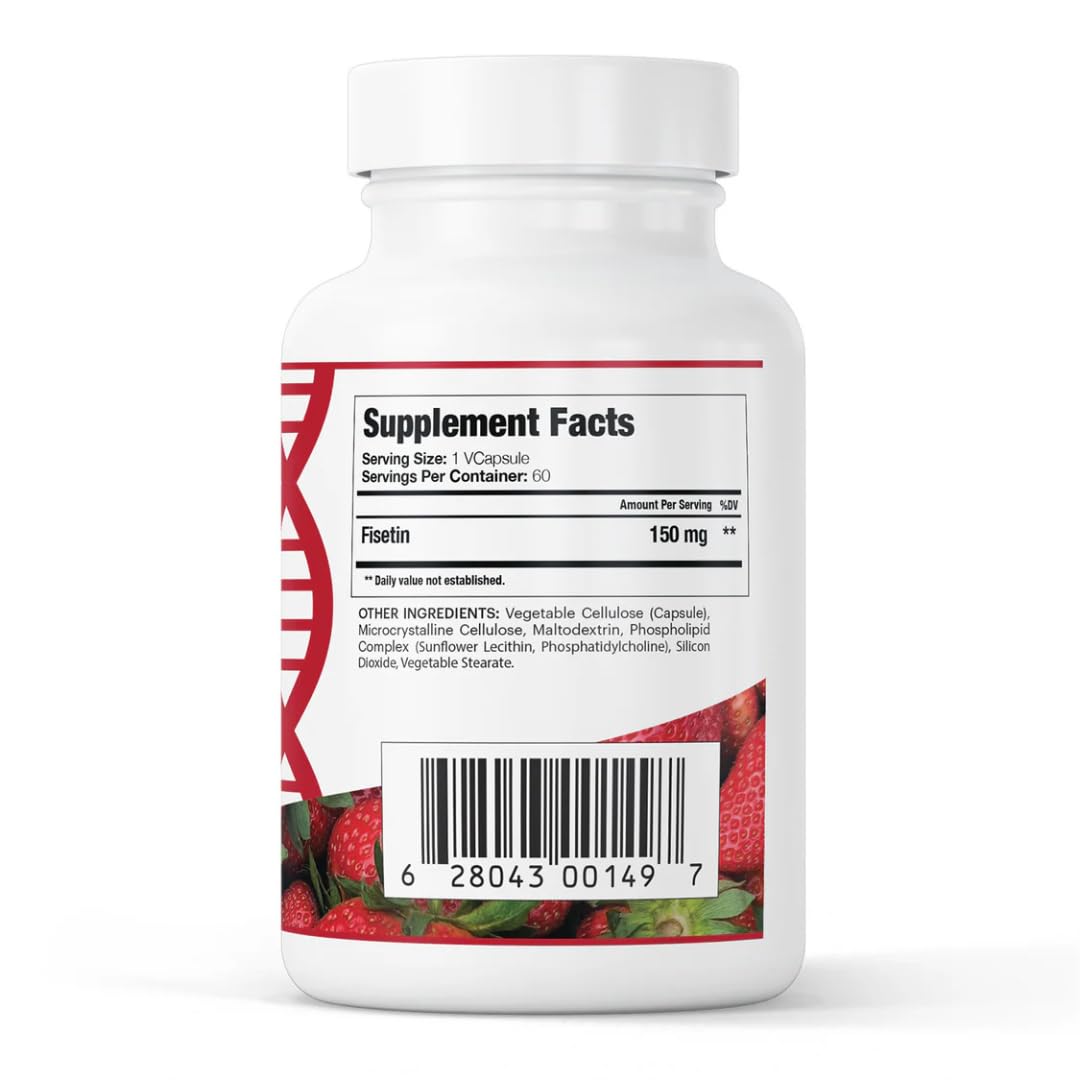 GenuinePurity Fisetin non-GMO badge on label