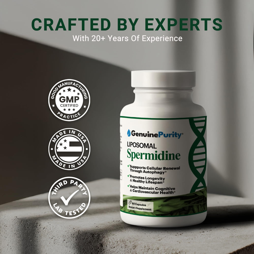 GenuinePurity USA-made packaging signals domestic production quality.