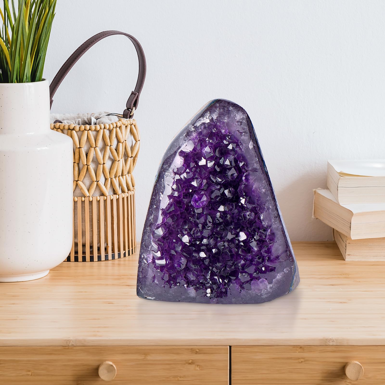 Geodora Amethyst Cluster energy balance decor for workspace