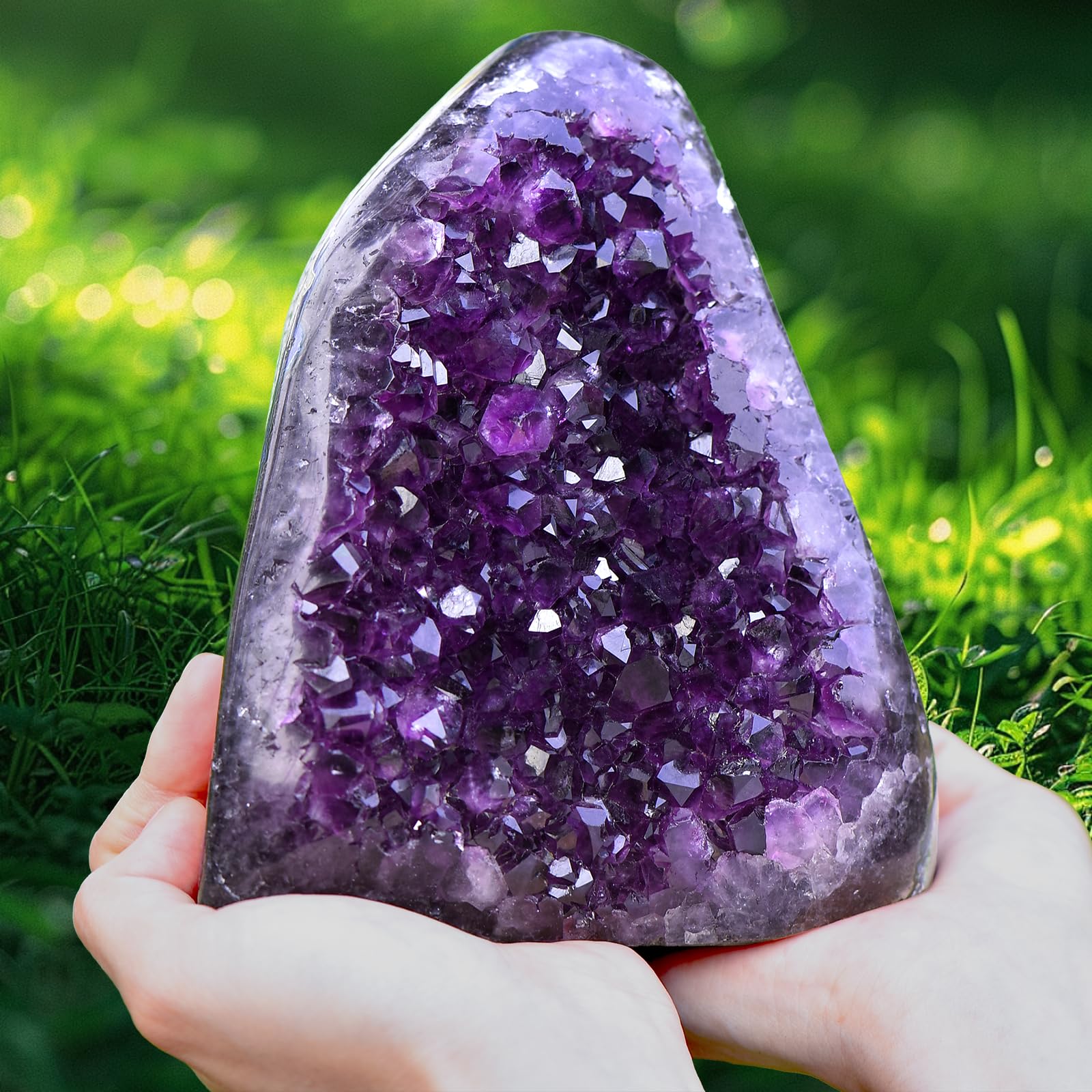 Geodora Amethyst Cluster close-up showing vibrant purple points