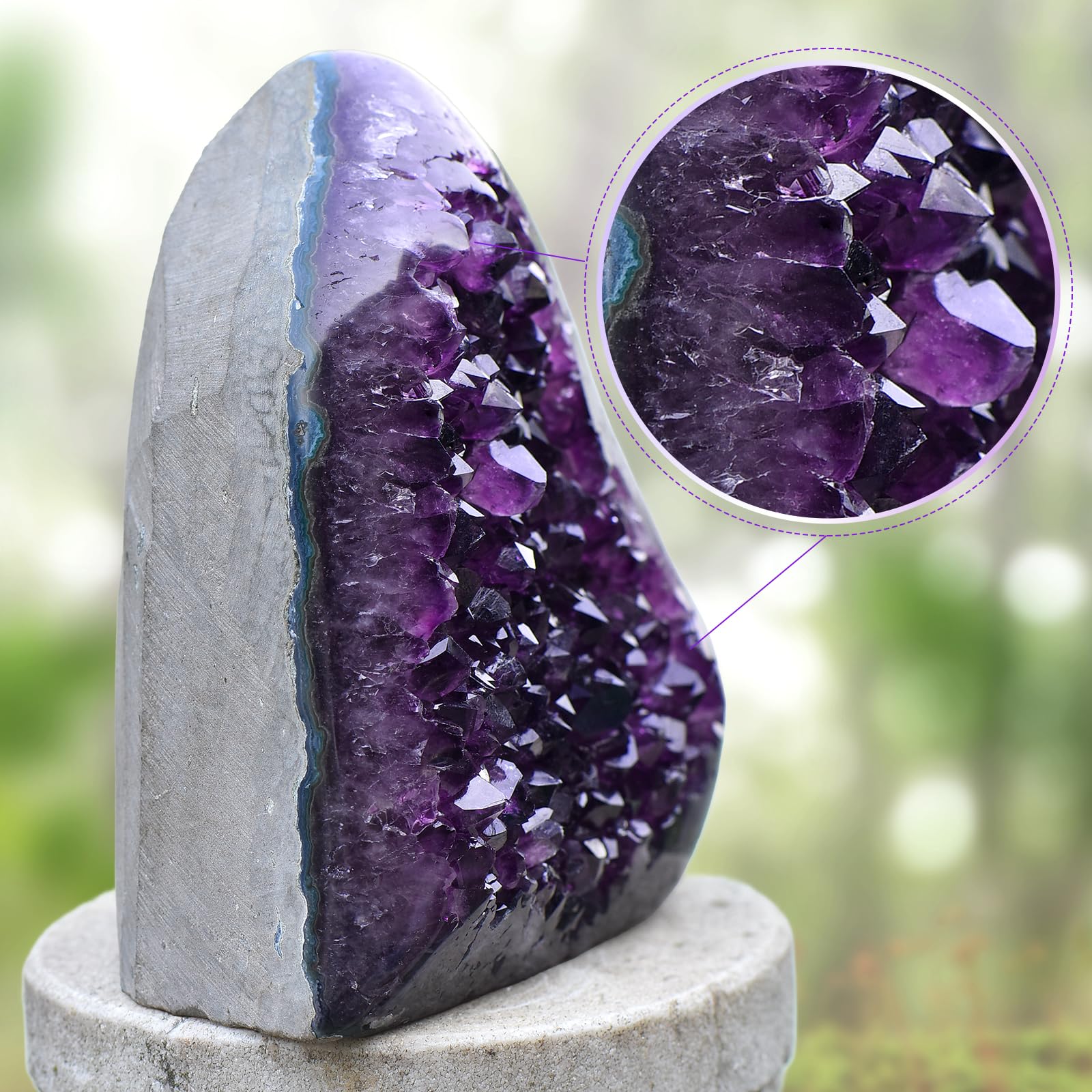 Geodora Amethyst desk decor with natural sparkle