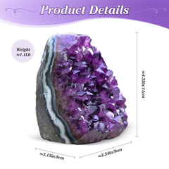 Geodora amethyst energy-balancing crystal complements meditation spaces and yoga corners