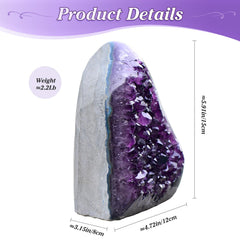 Geodora Amethyst Geode Display on shelf for natural decor