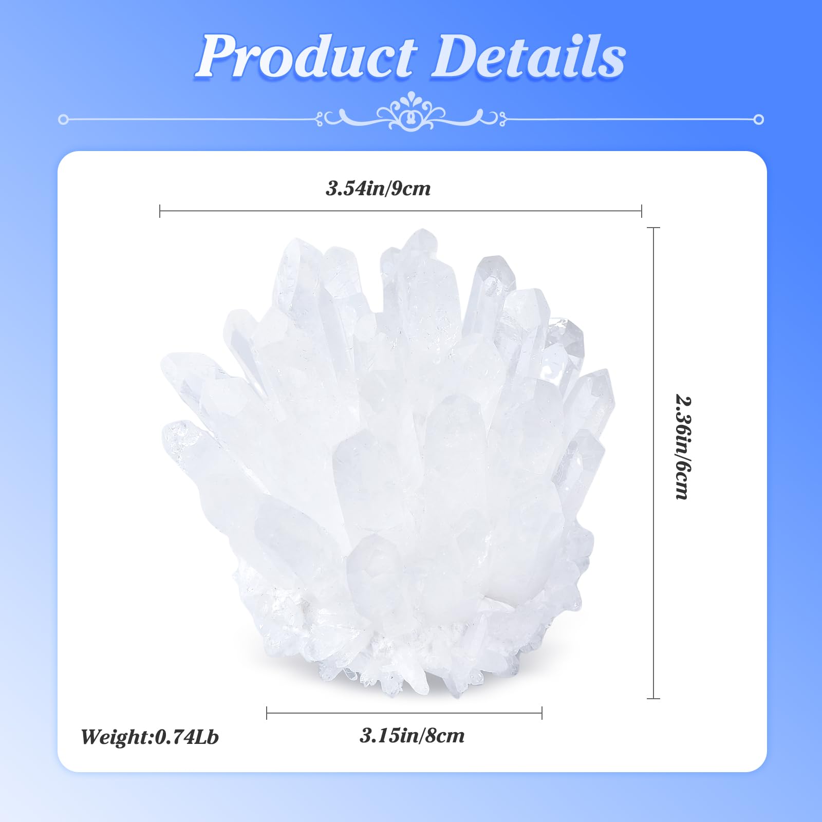 Geodora clear quartz green ghost prism cluster adds natural elegance to desks