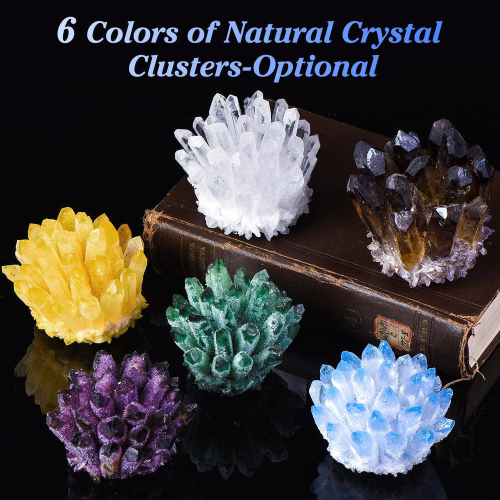 Geodora clear quartz white prism cluster brings serene energy to any room