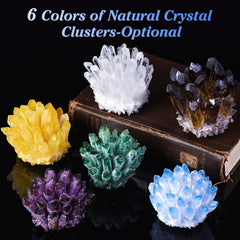 Geodora clear quartz white prism cluster brings serene energy to any room