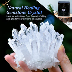Geodora clear quartz yellow prism cluster adds bright focal points
