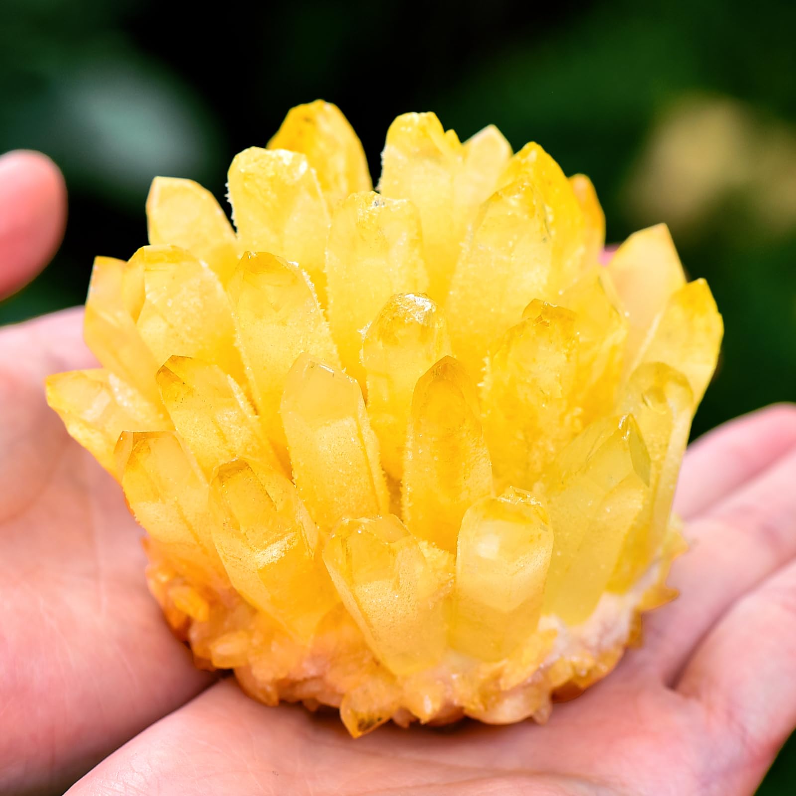 Geodora yellow quartz prism cluster perfect for feng shui decor