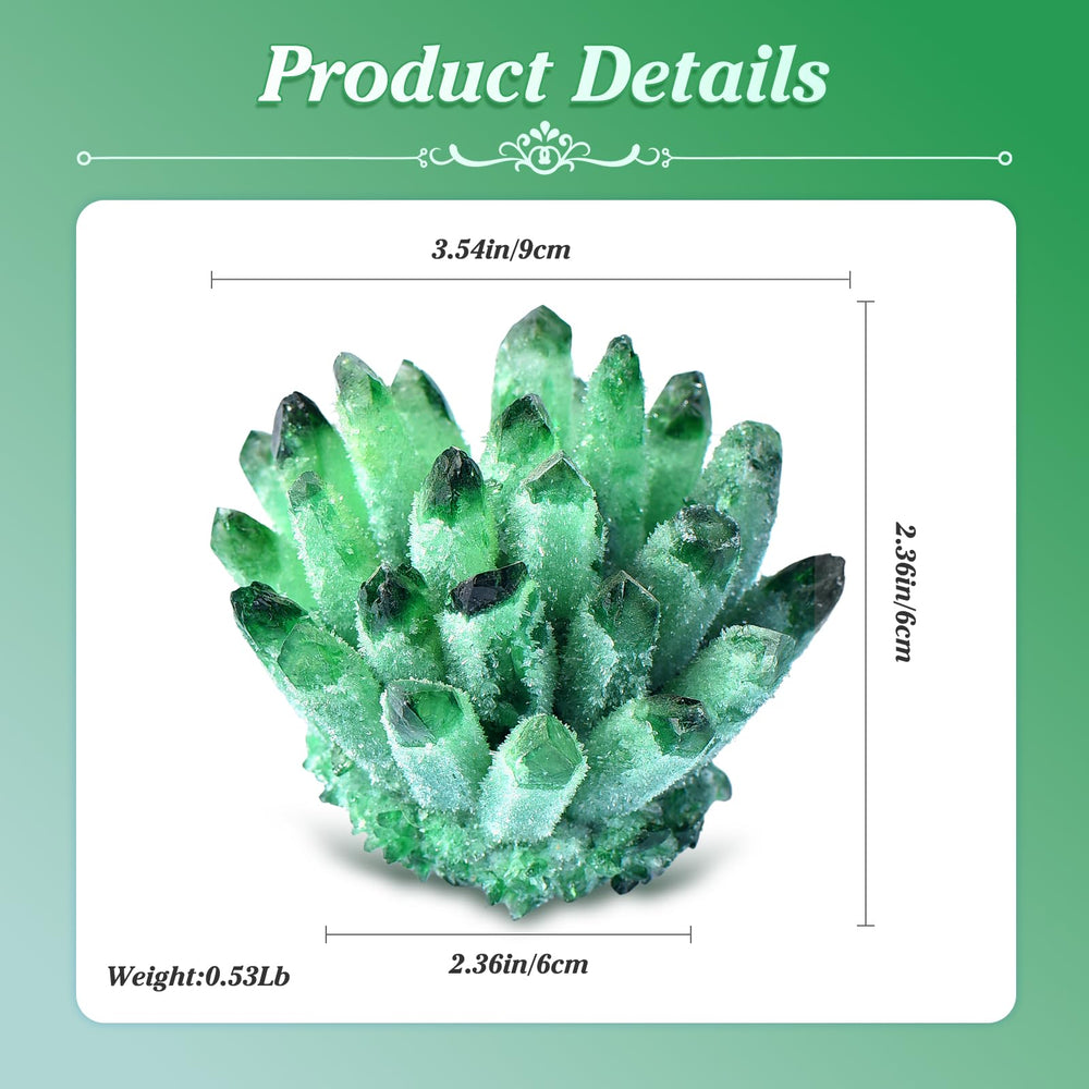 Geodora green ghost crystal prism cluster for Feng Shui energy.