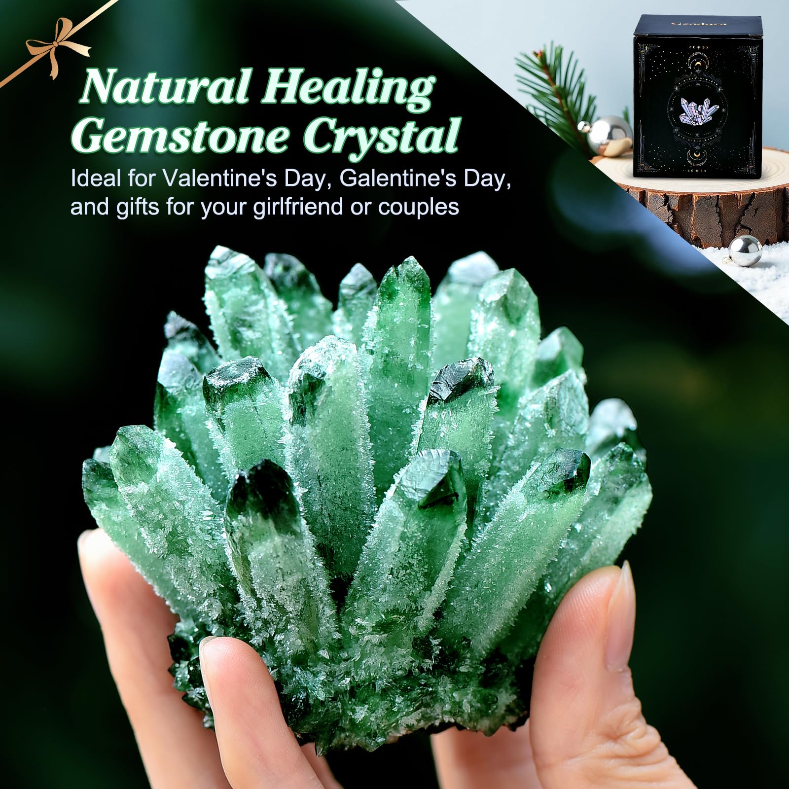 Geodora yellow prism crystal cluster brings warmth and focal color to shelves.