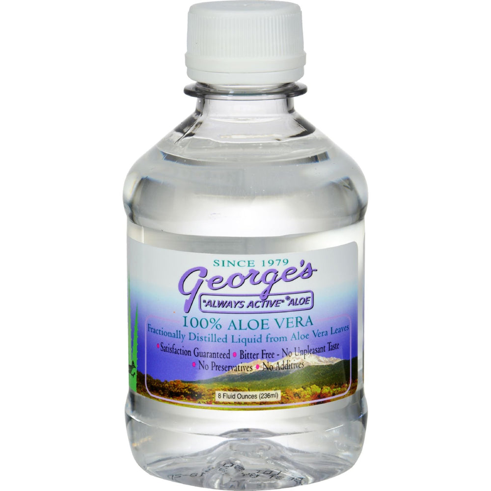 Georges Aloe Vera 100% bottle pour highlights pure aloe for skincare routines.